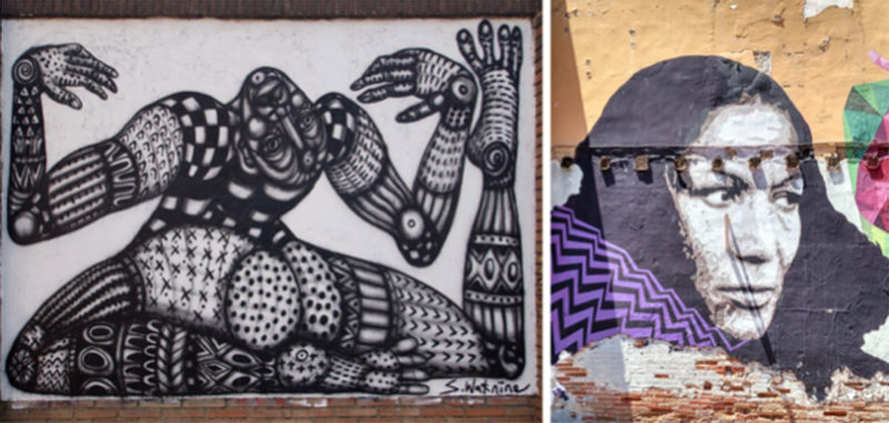 Abstract graffiti in Barcelona during a brightside tours experience