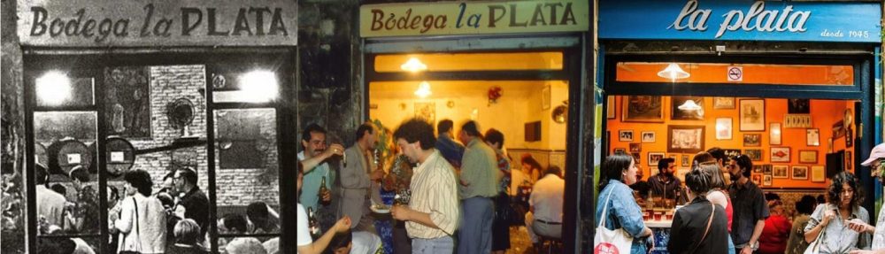 Classic tapas bar La Plata in the old town of Barcelona.