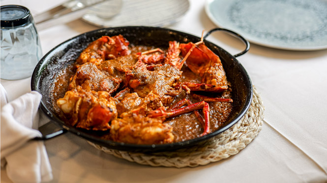 Paella dish at La Maroteca Restsurant
