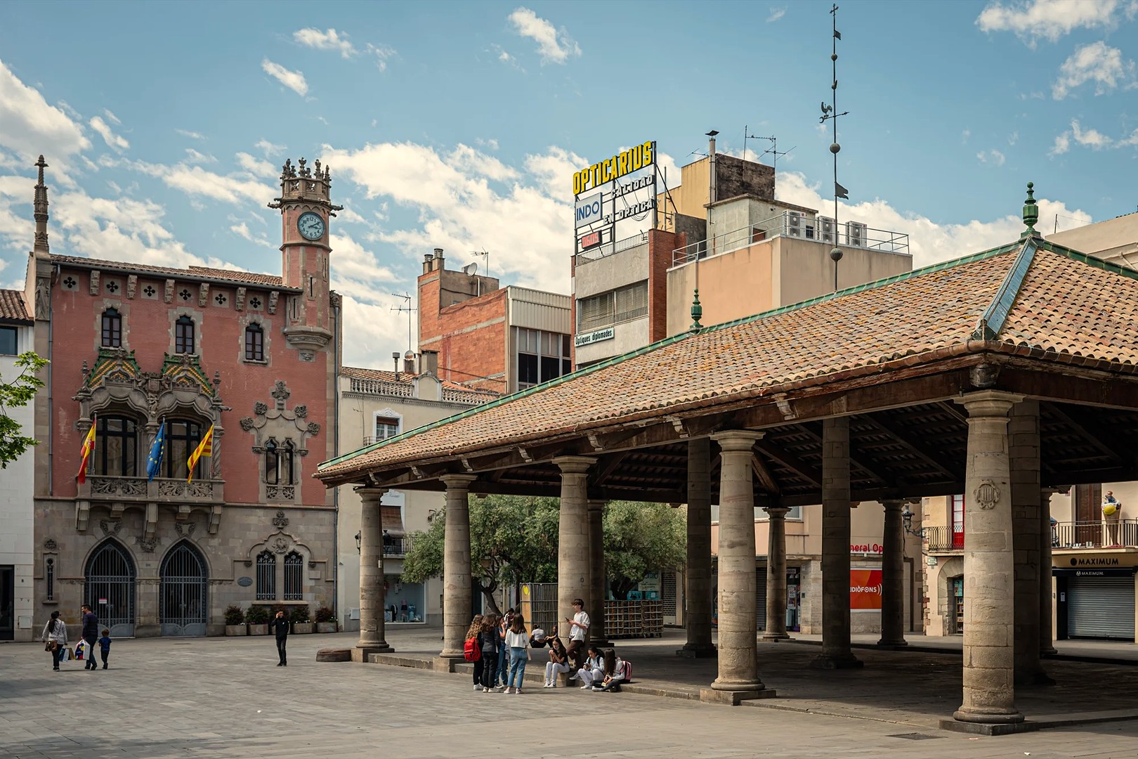 Catalan Modernist architecture in the city center of Granollers.