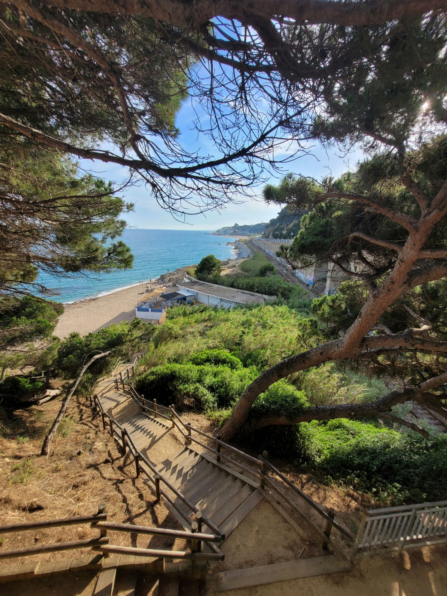 Stairway to the beach at San Pol de Mar. 
