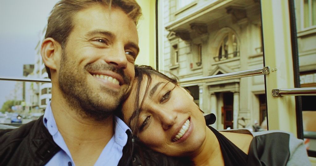Couple enjoying Barcelona. 